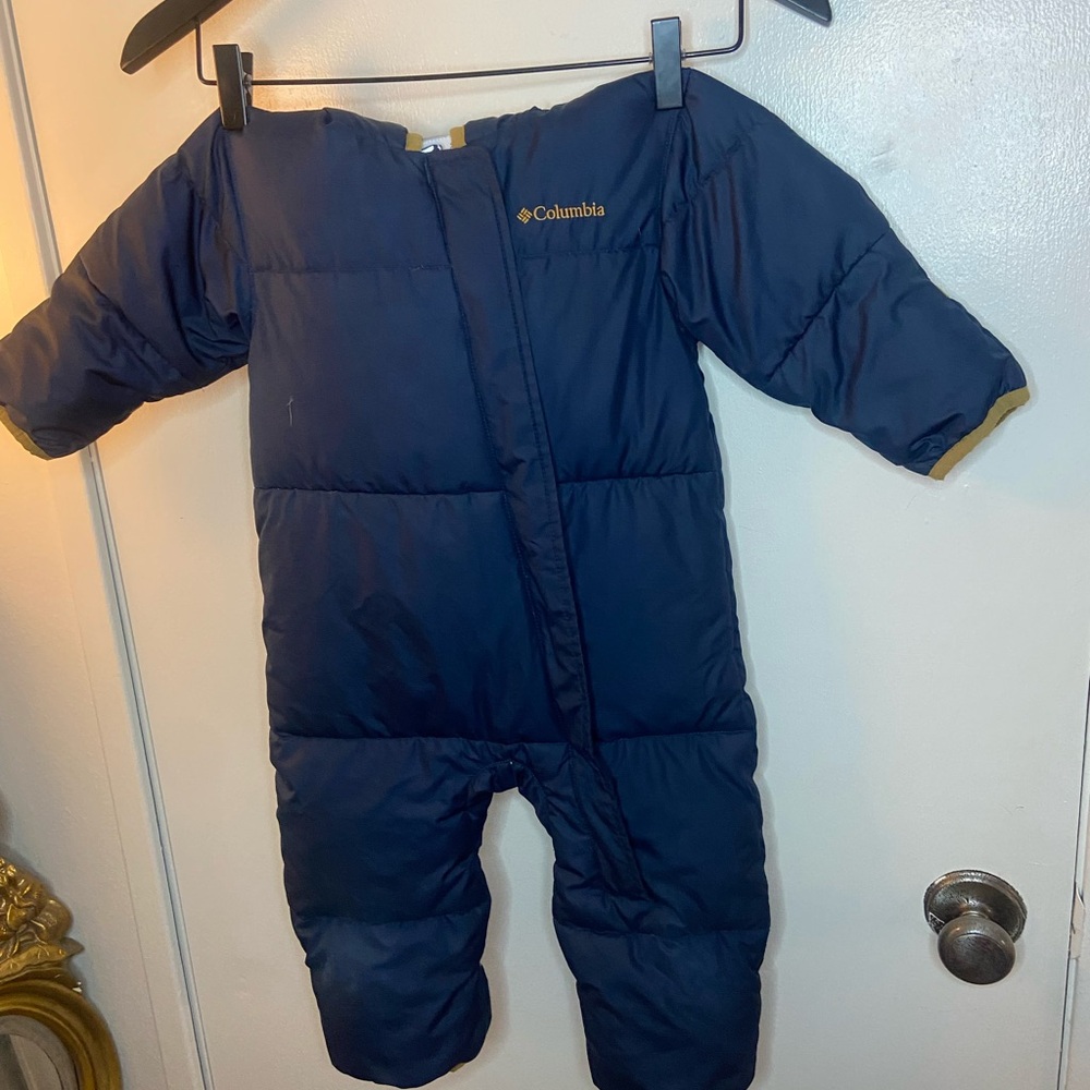 Columbia Navy Blue Puffer Kids One-Piece Snowsuit